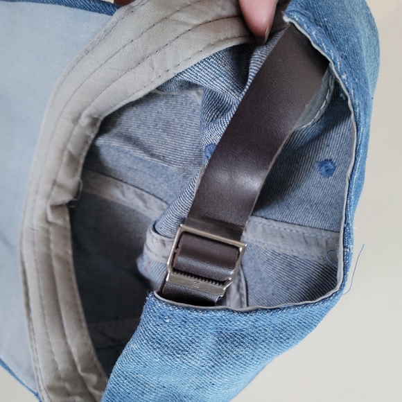 LOVE Denim & Rhinestones Classic Distressed Baseball Cap Unisex Adult - Picture 3 of 9